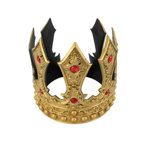 LUOFENG Luxuriöser Vintage-Kopfschmuck mit Königskrone, Cosplay, für Partys und Hochzeiten, verstellbare Größe, Requisiten, Kronenstück, Rollenspiel-Zubehör von LUOFENG