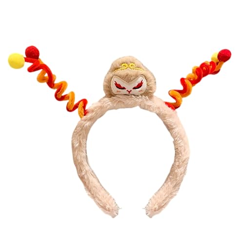 LUOFENG Monkeys King Stirnbänder Cartoon Cosplay Haarreifen Kinder Plüsch Kopfbedeckung für Partys und Alltag von LUOFENG