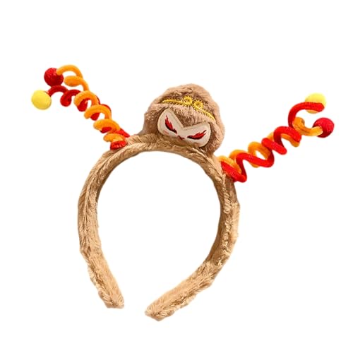 LUOFENG Monkeys King Stirnbänder Cartoon Cosplay Haarreifen Kinder Plüsch Kopfbedeckung für Partys und Alltag von LUOFENG