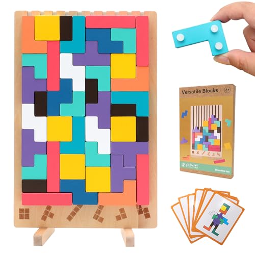 LUPATDY Holzpuzzle Tetris,Montessori Spielzeug ab 3 Jahre,Geduldspiele für Kinder,Holz Stapelspiel Tetris,Lernspielzeug Bunt,Kreativ Lernspielzeug für Kinder LUPATDY Holzpuzzle Tetris,Montessori Spielzeug ab 3 Jahre,Geduldspiele für Kinder,Holz Stapelspiel Tetris,Lernspielzeug Bunt,Kreativ Lernspielzeug für Kinder von LUPATDY