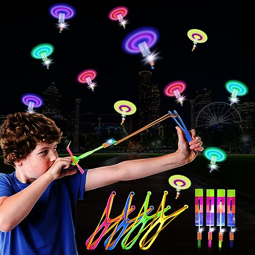 LURICO LED Flieger, 12 Stück LED Leuchtspielzeug Partyartikel, LED Licht Leucht Propeller Spielzeug, Leucht Spielzeug Kinder, Partyartikel Set für Kinder von LURICO