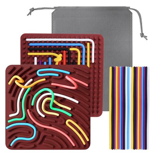 LURNODY Sensorik Activity Board, Color Sorting Sensory Toy Doppelseitiges Sensory Play Tray,Silikon Fidget Toys zur Stressabbau, Geeignet für Kinder ab 3 Jahren und Erwachsene von LURNODY