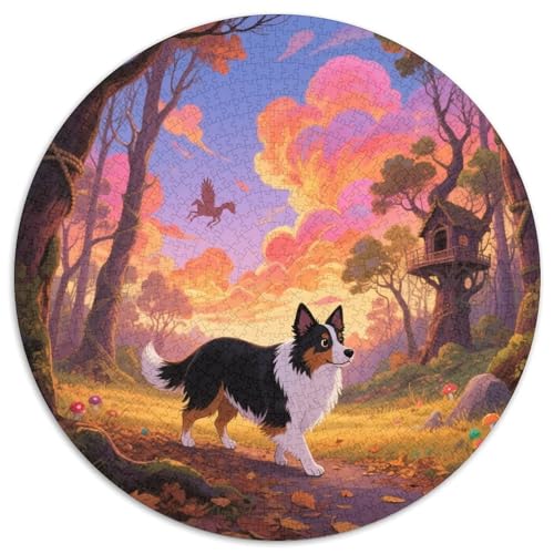 Australischer Schäferhund, rund, für Erwachsene und Kinder, schwierig, herausfordernd, 1000 Teile (67,5 x 67,5 cm) von LUSDNUREN