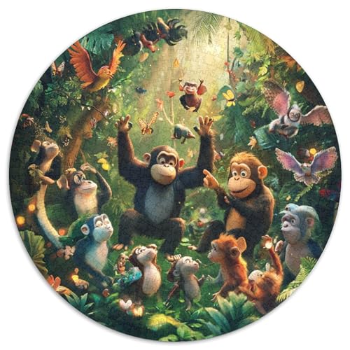 Dschungeltiere, 1000 Teile, Puzzle, Tier, kreatives Puzzle, Erwachsene und Kinder, anspruchsvolle und pädagogische Kunst, 1000 Teile (67,5 x 67,5 cm) von LUSDNUREN