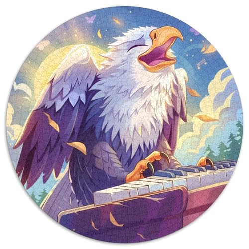 Eagle, 1000 Teile, rundes Puzzle, Tier, kreatives Puzzle, Erwachsene und Kinder, schwierig, herausfordernd, 1000 Teile (67,5 x 67,5 cm) von LUSDNUREN