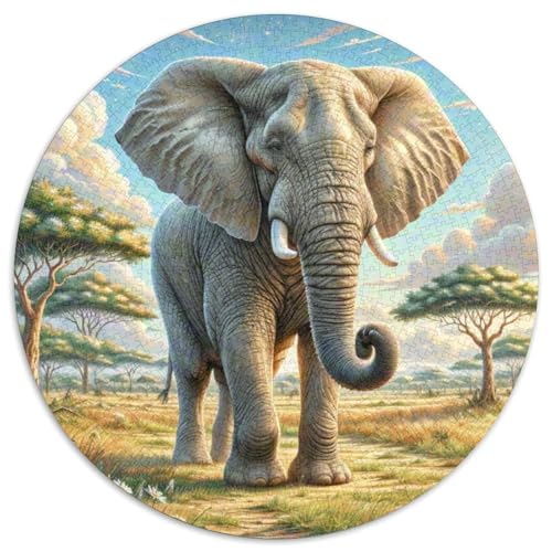 Elefant Puzzle, 1000 Teile, Tier, kreatives Puzzle, Erwachsene und Kinder, anspruchsvolle und pädagogische Kunst, 1000 Teile (67,5 x 67,5 cm) von LUSDNUREN