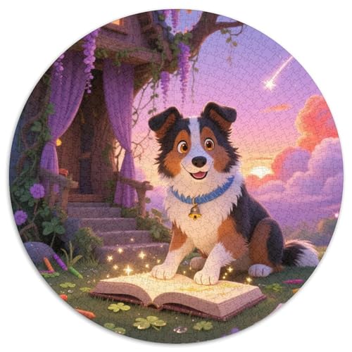 Puzzle mit 1000 Teilen, Motiv: Australischer Schäferhund, kreatives Puzzle, Erwachsene und Kinder, schwierige Puzzles, 1000 Teile (67,5 x 67,5 cm) von LUSDNUREN