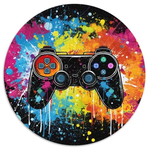 Spiel, 1000 Teile, runder Puzzle-Controller, kreatives Puzzle, Erwachsene und Kinder, schwierige Puzzles, 1000 Teile (67,5 x 67,5 cm) von LUSDNUREN