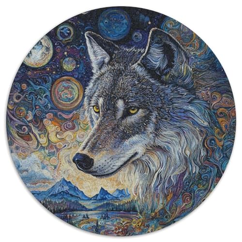 Wolf1000 Teile Puzzle, Tier, Kreatives Puzzle, Erwachsene und Kinder, schwierig, Fast unmöglich, 1000 Teile (67,5 x 67,5 cm) von LUSDNUREN