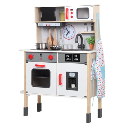 Holzküchen-Spielset für Kinder, Realistische Lichter & Geräusche Spielküchenset für Kleinkinder Kompletter Spielzeug Kochausrüstung und Kochgeschirr Zubehör für Bestes Geburtstagsgeschenk Holzküchen-Spielset für Kinder, Realistische Lichter & Geräusche Spielküchenset für Kleinkinder Kompletter Spielzeug Kochausrüstung und Kochgeschirr Zubehör für Bestes Geburtstagsgeschenk von LUTER