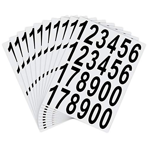 LUTER 10 Blatt Briefkastenaufkleber, selbstklebend, wasserdicht, für Briefkasten, Haus, Tür, Adressnummer, Innen oder Außen (5,08 cm) von LUTER
