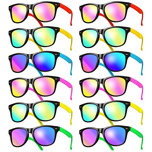 LUTER 12 Stück Kinder-Sonnenbrillen, Sonnenbrille Kinder Party Bunte Kinder Sonnenbrille Polarisiert für Kinder-Party-Zubehör von LUTER