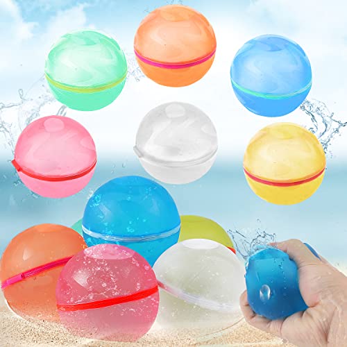 LUTER 6 Stück Wasserbomben Selbstschließend, Silikon Wasserkugeln Luftballons Wasserbomben Wiederverwendbar Schnelles Befüllen für Kinder Erwachsene Outdoor Wasserkampfspiel Sommer Poolparty LUTER 6 Stück Wasserbomben Selbstschließend, Silikon Wasserkugeln Luftballons Wasserbomben Wiederverwendbar Schnelles Befüllen für Kinder Erwachsene Outdoor Wasserkampfspiel Sommer Poolparty von LUTER