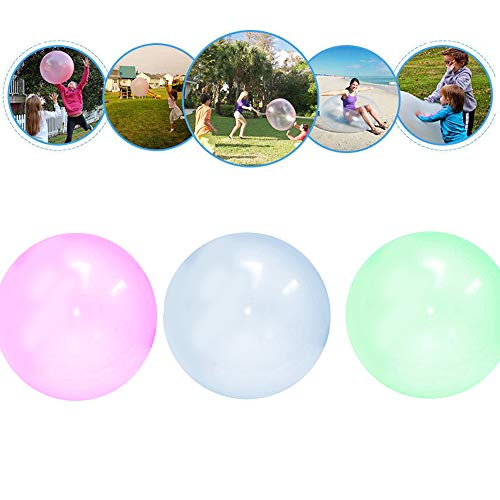 3 Stücke Aufblasbare TPR Blase Ballons Reißfeste Ballons Stretch Firm Ball zu 50 cm / 20 zoll, Für Spielen Im Freien und Ideal für Jungen und Mädchen (3 PCS) von LUUFAN