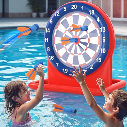 LUVTOY Pool Spielzeug Kinder - Wurfspiel Pool Kinder - Kinders Planschbecken Outdoor Spielzeug Spiele - Pools ZubehöR Spaß - Pool Spielzeugs Erwachsene Ringwurfspiel Kinders - Pools Aufblasbar von LUVTOY