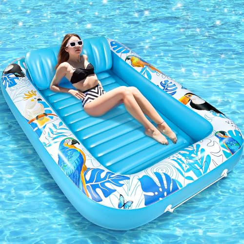 LUVTOY Luftmatratze Pool - Luftmatratze Wasser Pool Matratze - Blau WasserhäNgematte Erwachsene Kinder - Groß Wassermatratze Schwimmmatratze - Wasserspielzeug Pool Spielzeug（180 * 120Cm） von LUVTOY