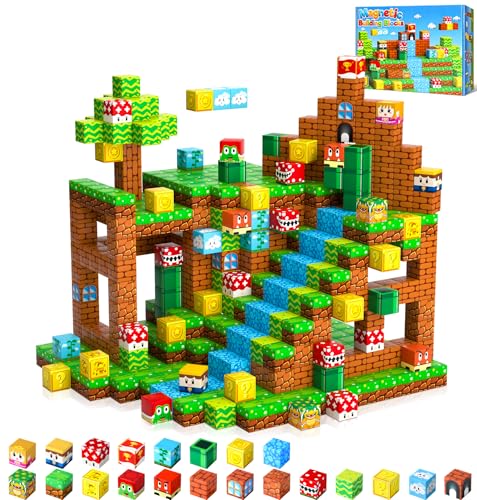LUVTOY Magnetische Bausteine - 108 Teile (2cm) - Magnetspielzeug für Kinder 3-9 Jahre Jungen & Mädchen LUVTOY Magnetische Bausteine - 108 Teile (2cm) - Magnetspielzeug für Kinder 3-9 Jahre Jungen & Mädchen von LUVTOY
