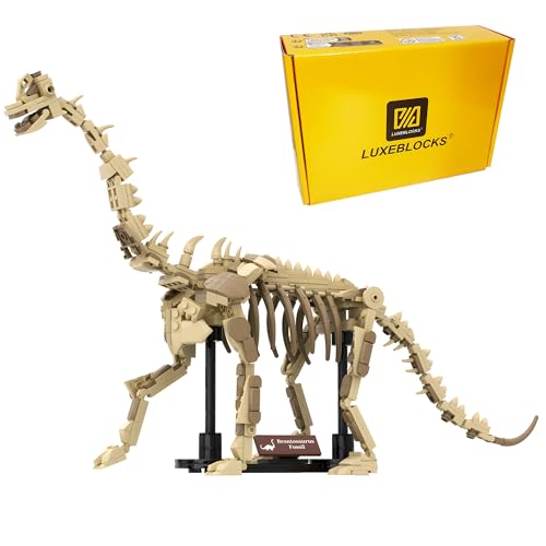 LUXEBLOCKS Dinosaurier-Skelett Bausatz - 476 Teile | Dynamisch bewegbares Urzeit-Modell mit Ausstellungs-Sockel | 49 cm Lehrspielzeug für Kinder ab 6 Jahren & Sammler LUXEBLOCKS Dinosaurier-Skelett Bausatz - 476 Teile | Dynamisch bewegbares Urzeit-Modell mit Ausstellungs-Sockel | 49 cm Lehrspielzeug für Kinder ab 6 Jahren & Sammler von LUXEBLOCKS