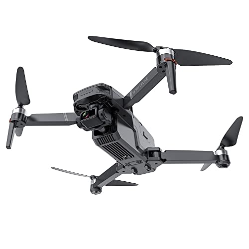 LUXWALLET Libra5 5G Quadkopter FPV Drohne mit Voll HD Kamera, GPS und 3-Achse Gimbal mit Tragetasche, 28.8km/h-1.2km Entfernung, Dunkelgrau von LUXWALLET