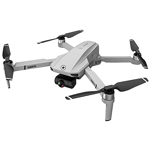 LUXWALLET Libra4 Quadkopter FPV Drohne mit Voll HD Kamera, GPS, Gimbal Suspension und Tragetasche, 25.2km/h-800 Meter Entfernung, Silber von LUXWALLET