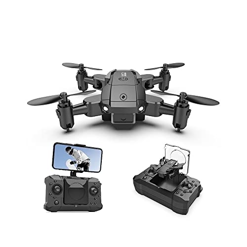 LUXWALLET SkyX Mini 480P Drohne mit Kamera und Tragetasche, 10.8km/h-150 Meter Entfernung, Schwarz von LUXWALLET