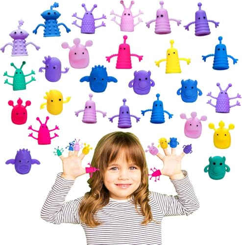 Fingerpuppen Set, 24 Stück Lustige Monster Finger Puppen Spielzeug, Niedliche Kleine Finger Puppen Requisiten Gummi Badespielzeug Geschenk für Kinder Weihnachten Geburtstag Partytütenfüller Fingerpuppen Set, 24 Stück Lustige Monster Finger Puppen Spielzeug, Niedliche Kleine Finger Puppen Requisiten Gummi Badespielzeug Geschenk für Kinder Weihnachten Geburtstag Partytütenfüller von LUYANFX