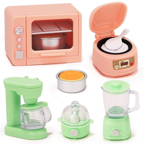 Miniatur Puppenhaus Zubehör Küche, 1:12 Miniatur Lebensmittel Puppenhaus, Miniatur Lebensmittel Spielzeug Set, Weihnachten Küche Zubehör Essen Deko Geschenk für Mädchen Jungen (B) von LUYANFX