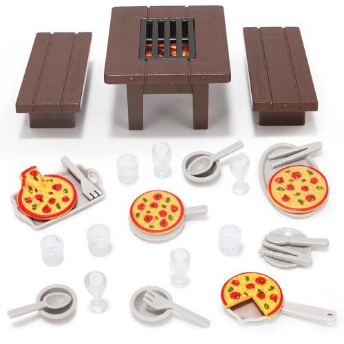 Miniatur Puppenhaus Zubehör Küche, 1:12 Miniatur Lebensmittel Puppenhaus, Miniatur Lebensmittel Spielzeug Set, Weihnachten Küche Zubehör Essen Deko Geschenk für Mädchen Jungen (D) von LUYANFX