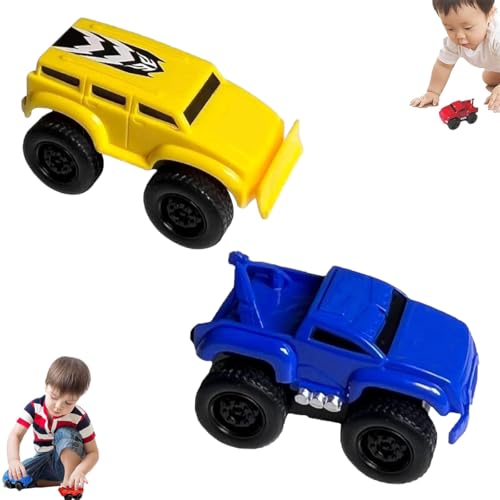 LUYJWZN Magnetic Wall Climbing Toy Car, Emboadlie Magnetic Anti Gravity Wall Climbing Car, Pull-Back Inertial Climb Toys Cars, Inertial Levitation Toys (Blue+Yellow) von LUYJWZN