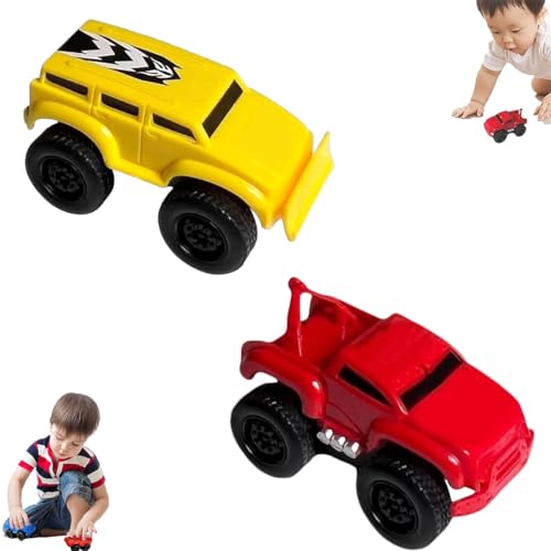 LUYJWZN Magnetic Wall Climbing Toy Car, Emboadlie Magnetic Anti Gravity Wall Climbing Car, Pull-Back Inertial Climb Toys Cars, Inertial Levitation Toys (Red+Yellow) von LUYJWZN
