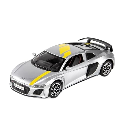Druckguss-Auto im Maßstab 1:32 für Audi R8 V10 Plus Supercar Druckguss-Fahrzeuge Sound und Licht Auto Modellsammlung Auto Sammlerstück Modellfahrzeug (Farbe: D) von LUgez