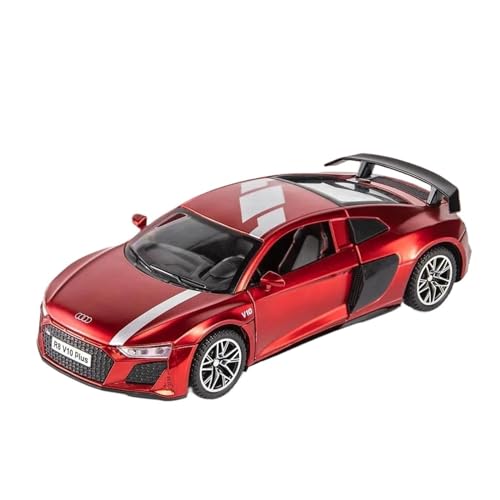Druckguss-Auto im Maßstab 1:32 für Audi R8 V10 Plus Supersport-Druckguss-Fahrzeuge, Sound und Licht, Auto-Modellsammlung, Auto, Sammlermodellfahrzeug (Farbe: C) von LUgez