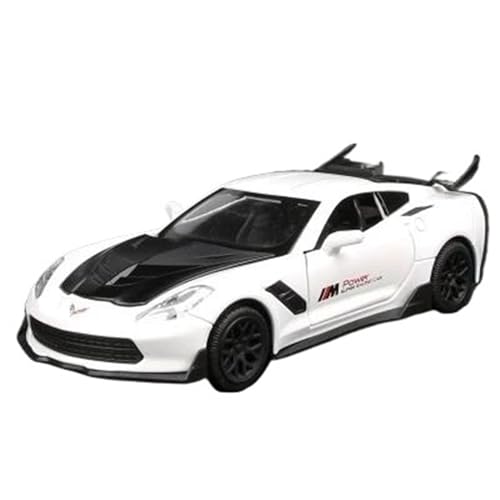 Druckguss-Auto im Maßstab 1:32 für Corvette Z06 Legierung Sportwagen Modell Druckguss Metallauto Modell mit Sound und Licht Sammlermodell Fahrzeug (Farbe: E) von LUgez