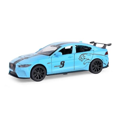 Druckguss-Auto im Maßstab 1:32 für Jaguar-Sportwagen, hohe Simulation, Druckguss-Metallmodellauto, Schalllicht, Rückziehauto, Modell, Sammlerstück, Modellfahrzeug (Farbe: B) von LUgez