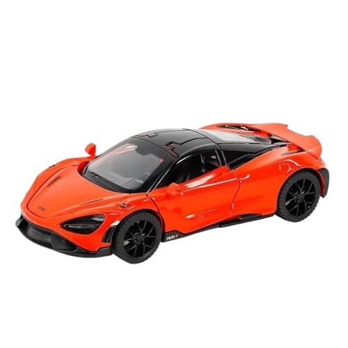 Druckguss-Auto im Maßstab 1:32 für McLaren 765LT Sportwagen, hohe Simulation, Metallmodellauto, Schalllicht, Rückziehauto, Modell, Sammlerstück, Modellfahrzeug (Farbe: A) von LUgez