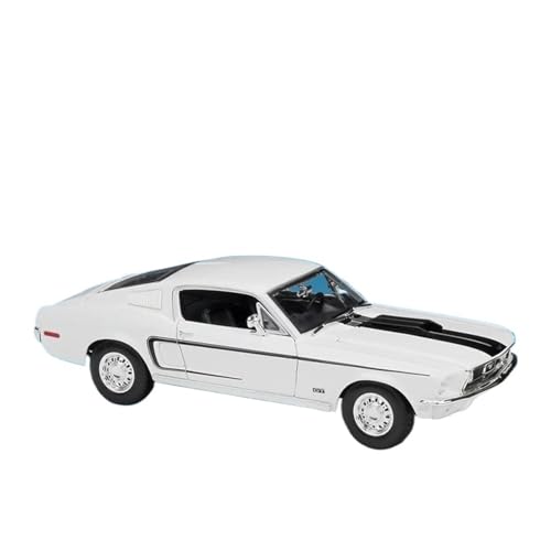 LUgez Druckguss-Auto im Maßstab 1:18 für Ford Mustang GT Cobra JET 1968 Simulationsauto Metalldruckguss-Modellauto geeignet für Sammlermodellfahrzeug (Farbe: B) von LUgez