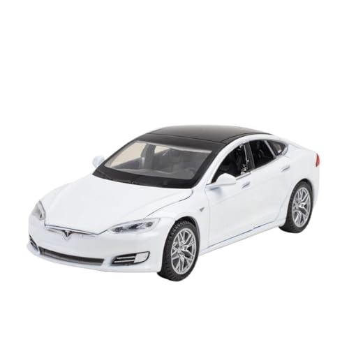 LUgez Druckguss-Auto im Maßstab 1:32 für Tesla-Modell S, hohe Simulation, Druckguss, Metalllegierung, Modellauto zum Zurückziehen, Sammlermodellfahrzeug (Farbe: D) von LUgez
