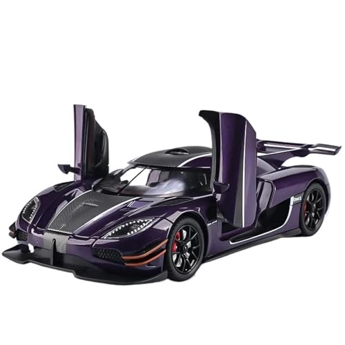 maßstabsgetreues Auto 1:24 für Koenigsegg ONE 1 One:1 Alloy Finished Car Model Zurückziehbares Automodell mit Sound und Licht Modellfahrzeug zum Sammeln (Color : C) von LUgez