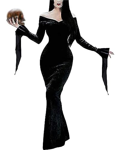 LVCBL Halloween Kostüm Addams Gothic Kleid Familie Pugsley Familie Halloween Kostüme S-2XL, 05schwarz, S von LVCBL
