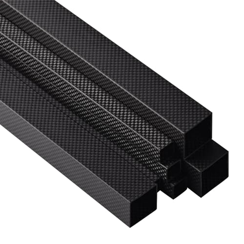 1 Stücke Carbon Fiber Rechteckigen Vierkantrohr Oberfläche Plain Matt Länge800mm AD8mm 10mm 12mm 15mm 20mm 25mm 30mm 35mm 36mm 40mm 3K Für RC-Flugzeuge, Drohnen und DIY-Bastelprojekte(10x10x8mm) von LVCHAO