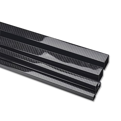 2 STÜCKE Carbon Fiber Vierkantrohr Länge 500 MM Lackierte Oberfläche 3K Vollrohr Twill Plain OD8 10 12 14 15 16 17 18 Für RC-Flugzeuge, Drohnen und DIY-Bastelprojekte(14x14x10mm Plain) von LVCHAO