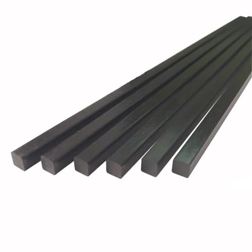 LVCHAO 10 stücke 500mm länge Pultrudierte Quadratische Solide Carbon Fiber Rod stangen Faser Rohr Für RC-Flugzeuge, Drohnen und DIY-Bastelprojekte(10pcs 3x3x500mm) von LVCHAO