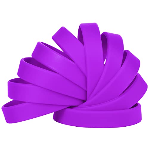 LVNRIDS 100 Stück Silikon Armbänder Gummi Armband für Kinder Jugend, 7 Zoll Länge Großhandel Sport Gummi elastische Armbänder Bulk Geschenke für Lehrer liefert Party Dekorationen Violett LVNRIDS 100 Stück Silikon Armbänder Gummi Armband für Kinder Jugend, 7 Zoll Länge Großhandel Sport Gummi elastische Armbänder Bulk Geschenke für Lehrer liefert Party Dekorationen Violett von LVNRIDS