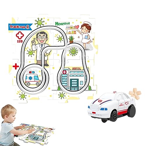 Spielzeugautobahn | Interaktive und lehrreiche Rennstrecke - DIY-Kinderspielzeug für Weihnachten, Geburtstag, Geschenk für Jungen und Mädchen, für Vorschulkinder, Jungen und Mädchen ab 18 Lvtfco von LVTFCO