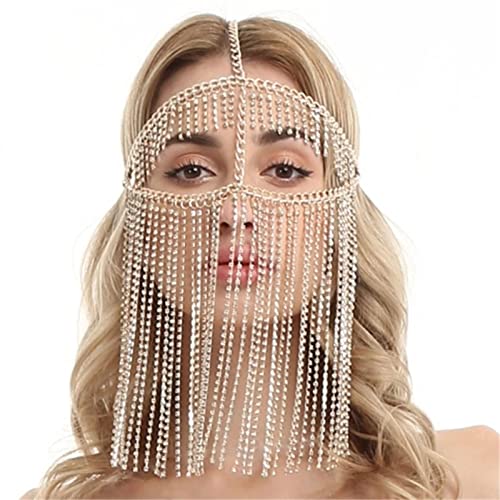 LVUNZJCA Gesichtskette für Damen, Masken, Masken, Cosplay, Kostüme, Gesichtskette, Metall, für Halloween, Cosplay, Party LVUNZJCA Gesichtskette für Damen, Masken, Masken, Cosplay, Kostüme, Gesichtskette, Metall, für Halloween, Cosplay, Party von LVUNZJCA