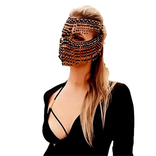 LVUNZJCA Gesichtsmaske, Hochzeitsmaske für Gesicht, schwarze Perlen, Quaste, Yoga-Performance für Halloween, Cosplay-Party LVUNZJCA Gesichtsmaske, Hochzeitsmaske für Gesicht, schwarze Perlen, Quaste, Yoga-Performance für Halloween, Cosplay-Party von LVUNZJCA