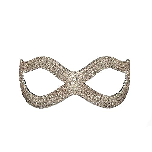 LVUNZJCA Maskenmaske Strass Maske Einfache Party Halloween für Party, Halloween(Gold) von LVUNZJCA