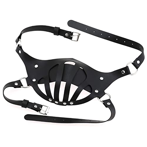 LVUNZJCA Steampunk-Maske Leder -Hohlgurt -Masken -Cosplay Pu Ledermaske für Cosplay-Party von LVUNZJCA