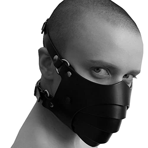 LVUNZJCA Steampunk-Maske Punk -Kostümmaske einstellbar Pu Lederpunkmaske Maske Unisex für Cosplay-Party LVUNZJCA Steampunk-Maske Punk -Kostümmaske einstellbar Pu Lederpunkmaske Maske Unisex für Cosplay-Party von LVUNZJCA