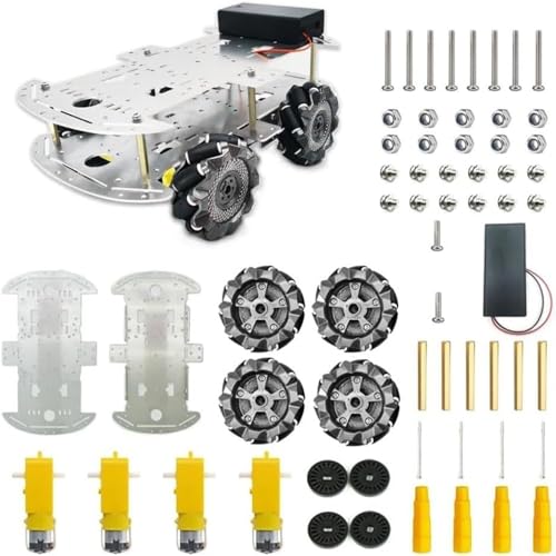 LVYXON Für Mecanum Wheel Car Kit, DIY Smart Robot Car Kit, mit für Mecanum Wheels 4WD Metall Chassis für Arduino Programmierung Lernen Großartig für Bildung LVYXON Für Mecanum Wheel Car Kit, DIY Smart Robot Car Kit, mit für Mecanum Wheels 4WD Metall Chassis für Arduino Programmierung Lernen Großartig für Bildung von LVYXON